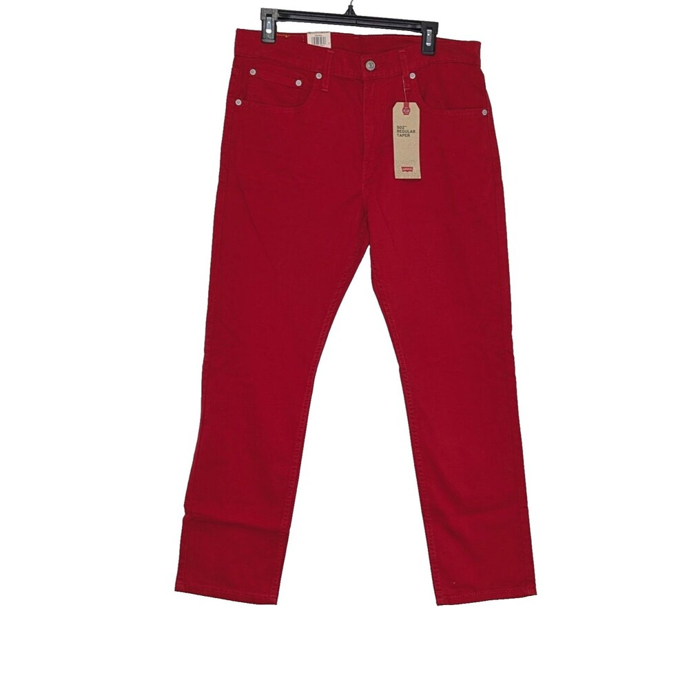 Levi’s Strauss Men 32 X 30 502 Taper Fit Red Jeans NWT